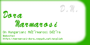 dora marmarosi business card